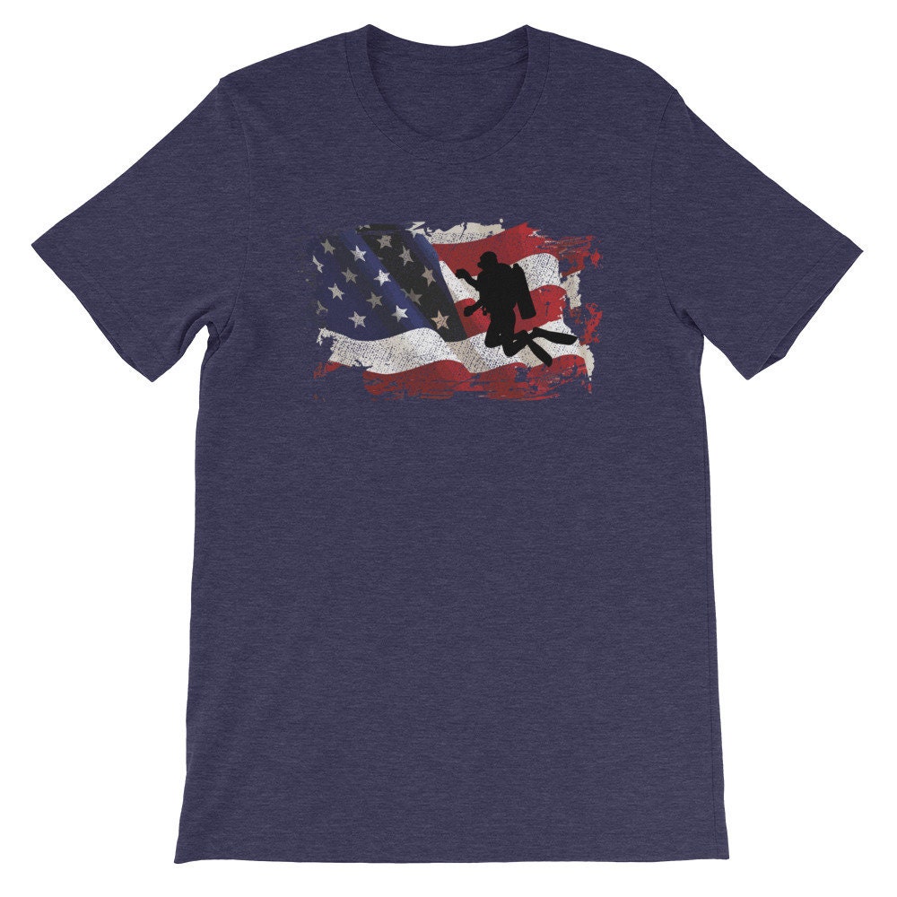 Scuba Diving Shirt USA Flag Scuba Diving Tee Scuba Diver | Etsy