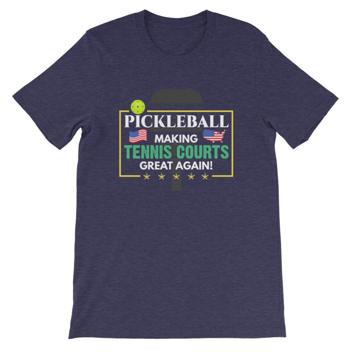Pickleball Making Tennis Courts Great Again Shirt Pickleball Etsy