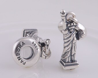 PD Charms, Pendant Love New York Charm, Love Charms, S925 Silver Jewelry, Authentic PD, Valentine's Day Gift, Statue of Liberty