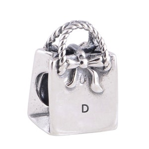 Ciondolo pendente per borsa della spesa, ciondolo per borsa in argento sterling, miglior regalo, ciondolo per braccialetto, argento sterling 925, ciondolo per borsa di soldi per braccialetti