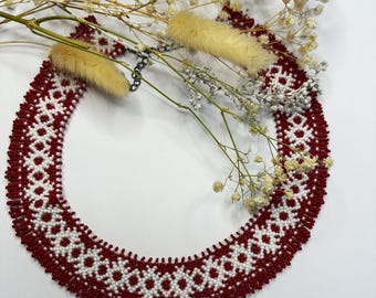 Ukrainian style Geometric necklace, Ukrainian Silyanka, Beaded necklace, Necklaces for women, Ukrainian jewelry, Aunt necklace gift