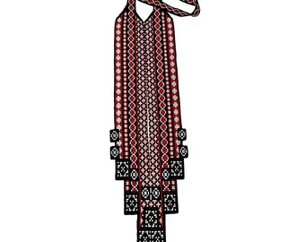 Long Ukrainian Traditional Handmade Necklace Gerdan, Embroidry beads necklaces, Beaded Bukovyna Necklaces from Ukraine, original gerdane