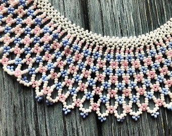 Beaded necklace Syliyanka, Ukrainian folk style, Ukrainian Modern necklace, Ukraine namysto, Ukrainian Silyanka, Hanfmade beaded necklace