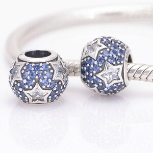 PD Sale - Blue Heart Charms 100% S925 Silver Jewelry, Authentic PD Valentine&#39;s Day Gift for Her, Beads Hearts