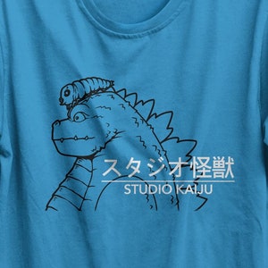 Studio Kaiju -  Anime Godzilla Mothra Larva Mashup | Cute Monster  | Kawaii Chibi Monster Funny Unisex T-shirt