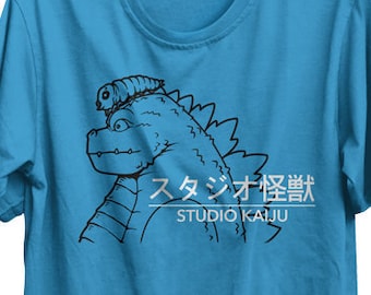 Studio Kaiju -  Anime Godzilla Mothra Larva Mashup | Cute Monster  | Kawaii Chibi Monster Funny Unisex T-shirt