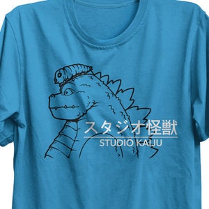 Studio Kaiju -  Anime Godzilla Mothra Larva Mashup | Cute Monster  | Kawaii Chibi Monster Funny Unisex T-shirt