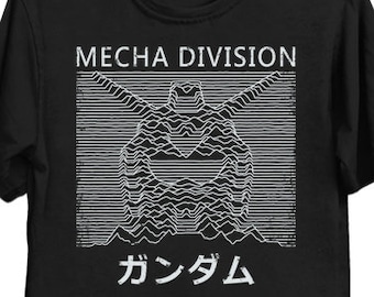 Mecha Division - Vintage Album | Japanese Anime | Album Cover Parody | 1970's Classic Punk Album Gundam Art Unisex T-shirt