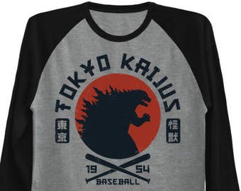 Tokyo Kaijus - Baseball Team Parody | Japanese Sports | Classic Kaiju Inspired | Retro 1954 Monster Softball Baseball Unisex T-shirt