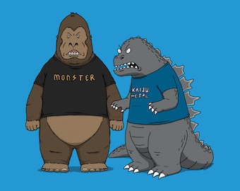 Stupid Kaijus-  90's Cartoons, Kaiju Monster Mashup, Funny Monsters, Classic Show, Cornholio Kaiju, Unisex T-shirt