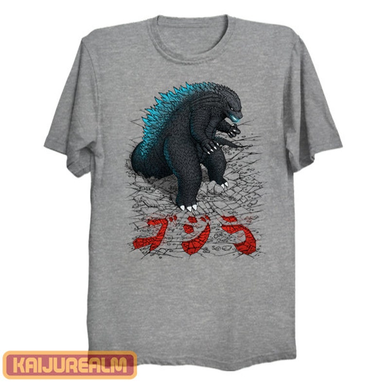 The Great Daikaiju Blue Atomic Breath Kaiju Art Japanese Tokusatsu Tokyo Monster Unisex T-shirt Sport Grey