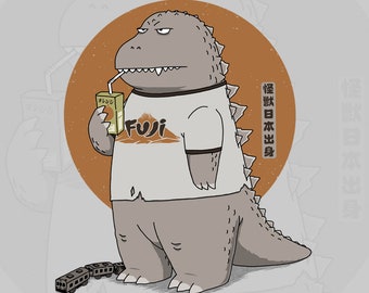 Kaiju from Japan -  Funny Kaiju | Japanese Giant Monster  | Cute Monster | Japan Kaiju | Kawaii  Kaiju Art | Mt. Fuji Unisex T-shirt