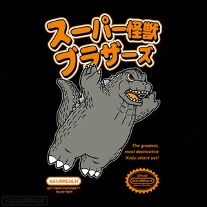 Super Kaiju Bros. - Retro Kaiju Video Game | Japanese Tokusatsu Show | Super Monster | Classic Gaming Battle Unisex T-shirt
