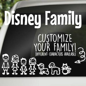 Série d'autocollants en vinyle Disney Family