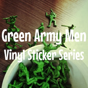 Série d&#39;autocollants en vinyle vert armée pour hommes