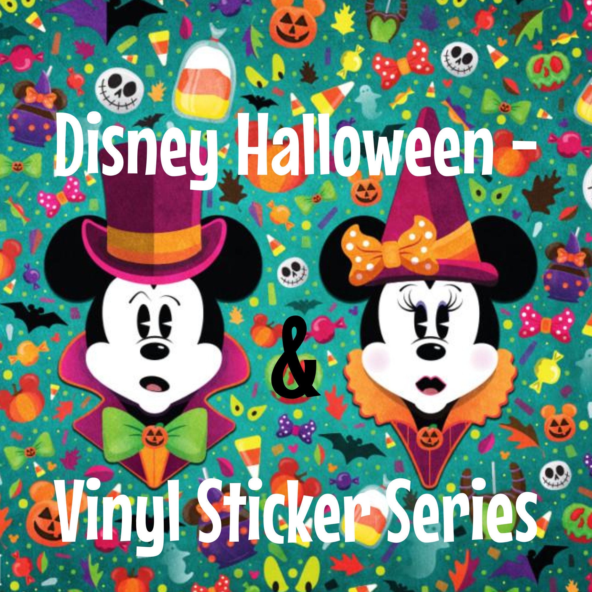 Disney Halloween - Mickey \u0026 Minnie Vinyl Sticker Series - Etsy, image size:2000x2000