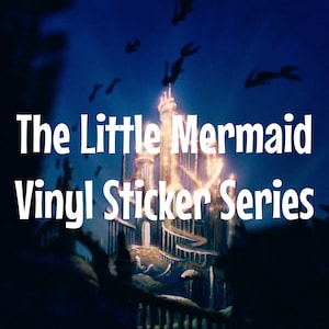 Série d'autocollants en vinyle La petite sirène