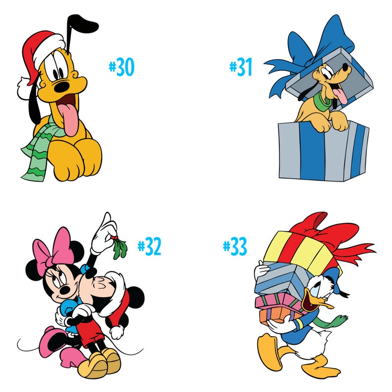 Disney Christmas Vinyl Sticker Series Etsy