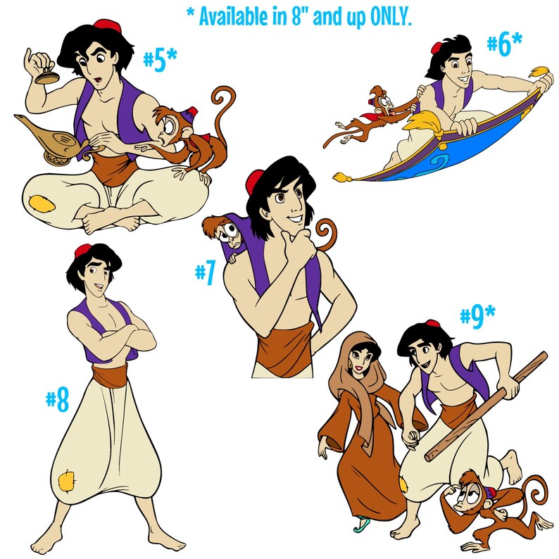 Updated! - Aladdin Vinyl Sticker Series - Etsy