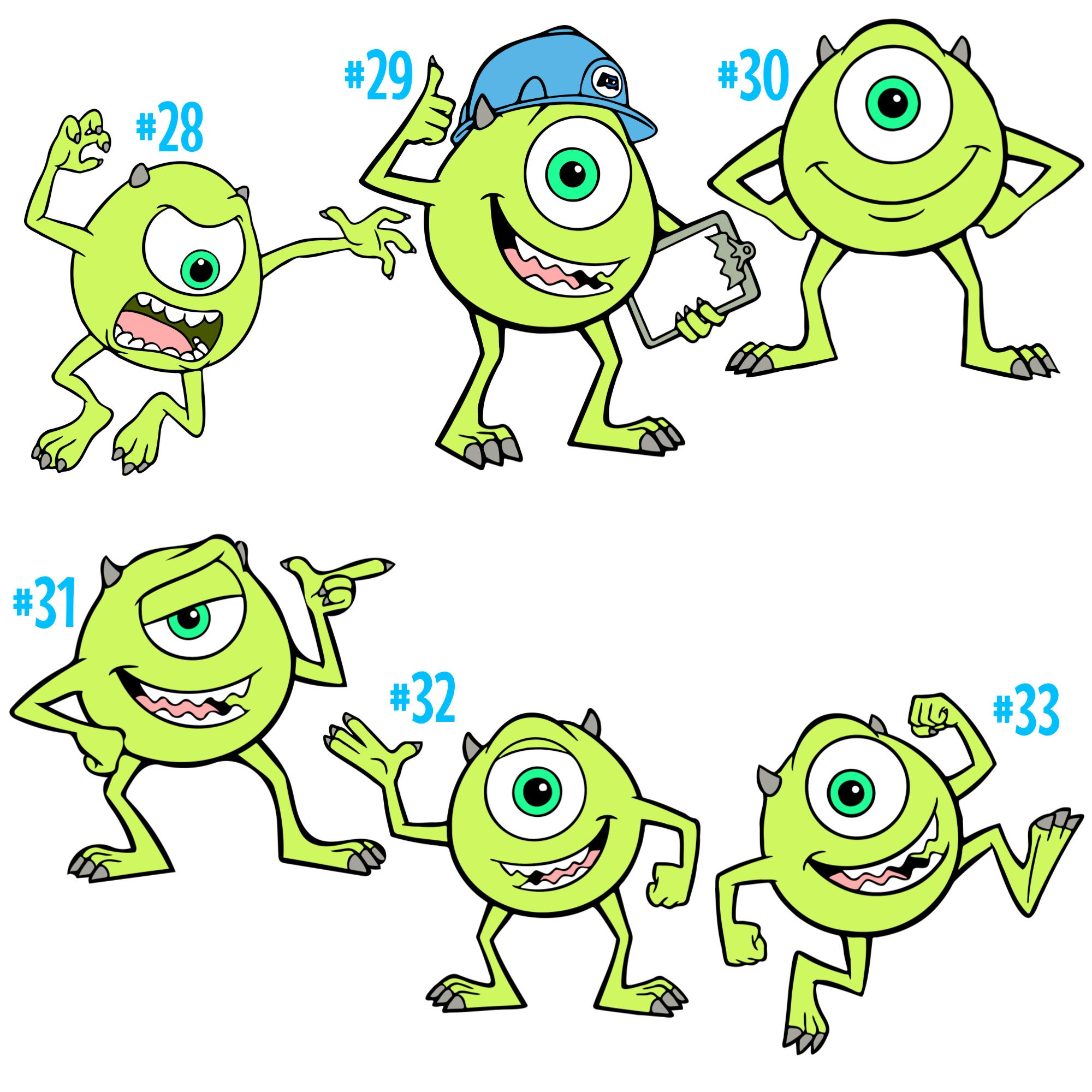 Monsters Inc Vinyl Sticker Series - Etsy
