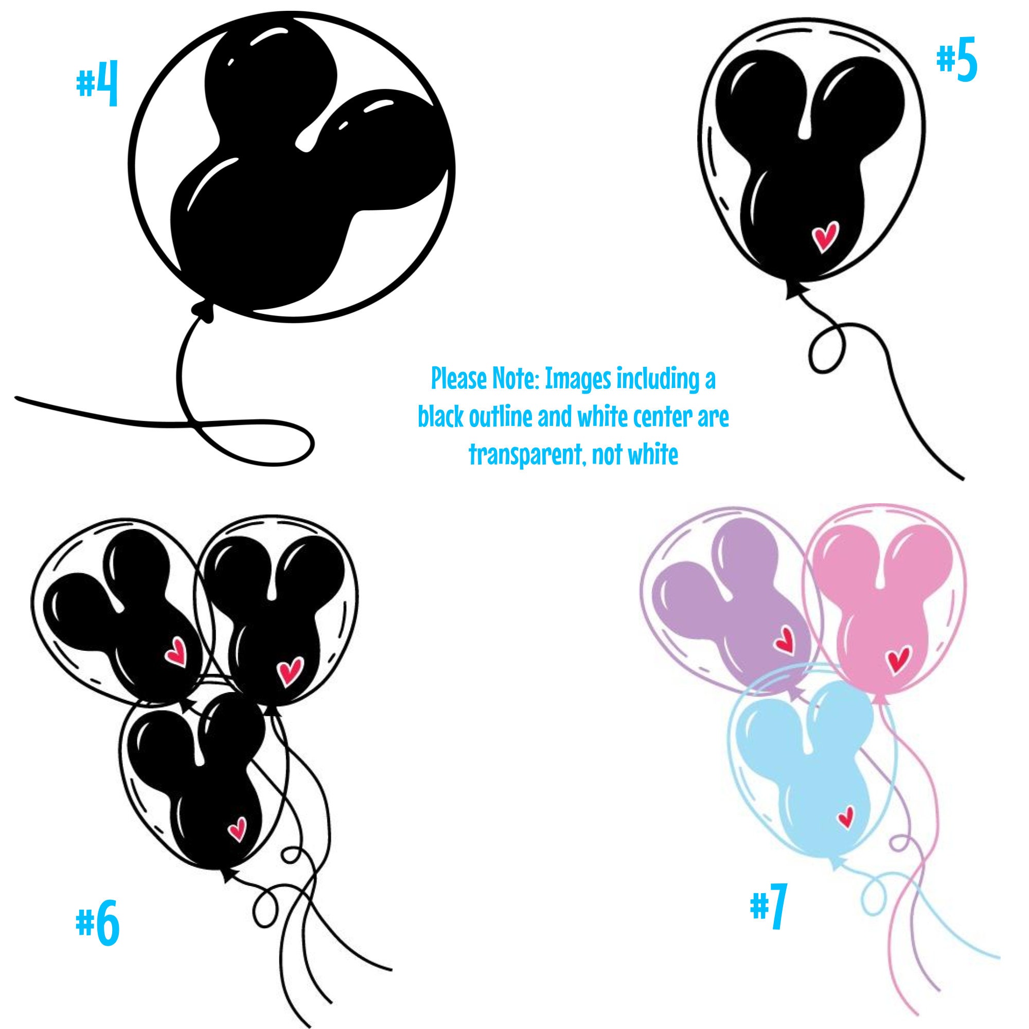 Mickey Balloon Vinyl Sticker Series - Etsy