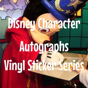 Disney Character Autographs Vinyl Sticker Series