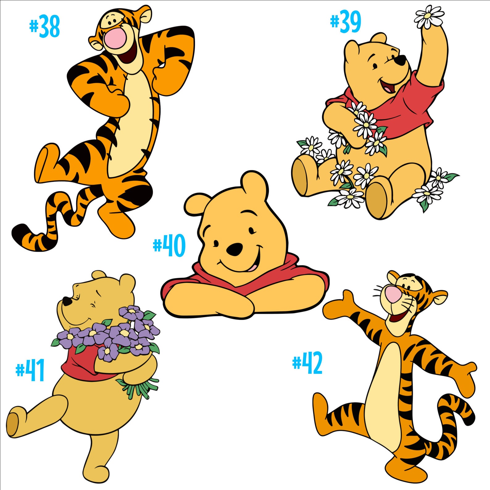 Winnie the Pooh Vinyl Sticker Series Etsy