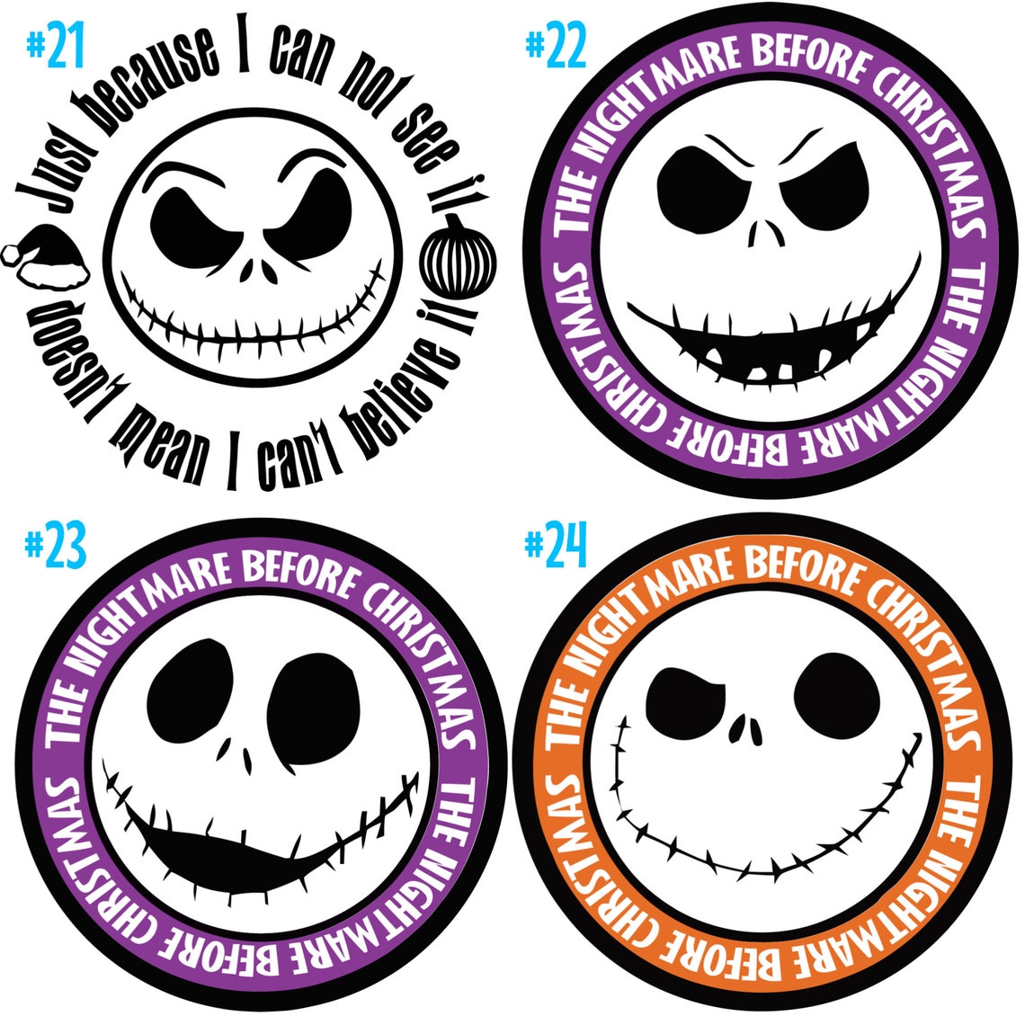 The Nightmare Before Christmas Vinyl Sticker Series Etsy