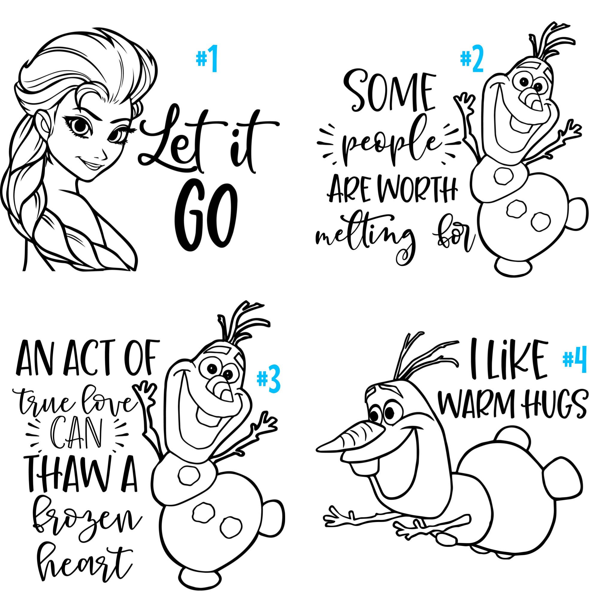 Frozen Vinyl Sticker Series Etsy