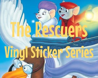 De serie vinylstickers van de reddingswerkers