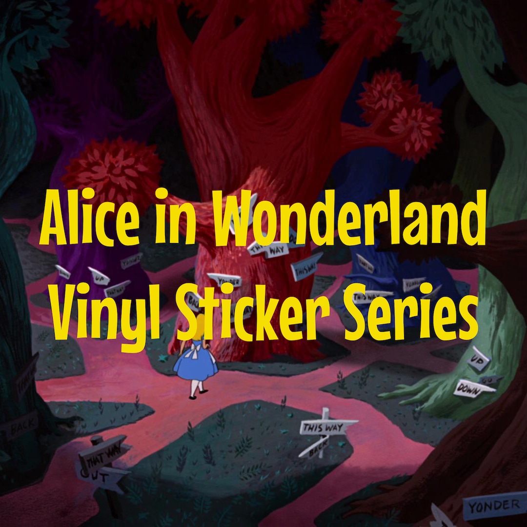 Alice in Wonderland Vinyl Sticker Series Etsy