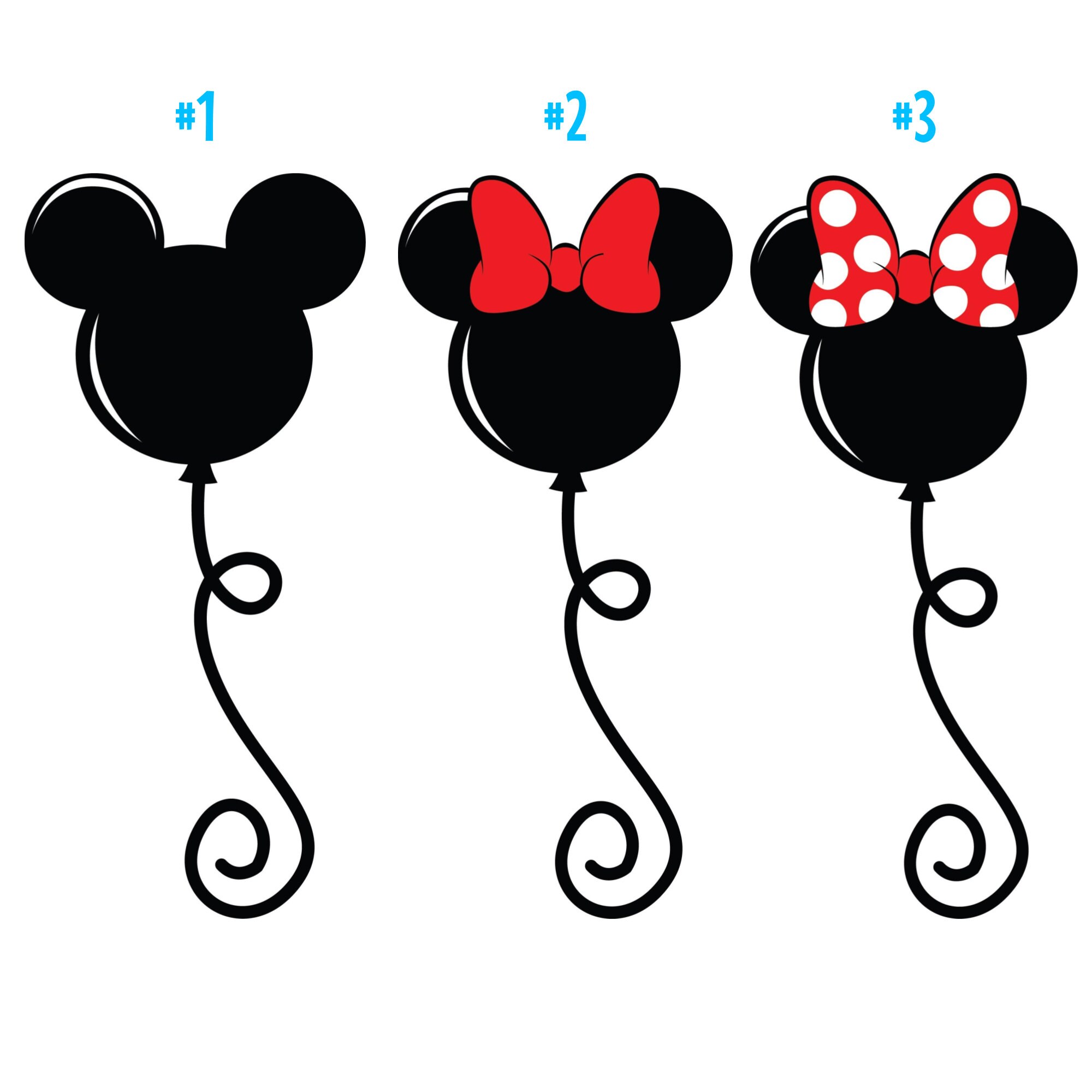 Mickey Balloon Vinyl Sticker Series - Etsy