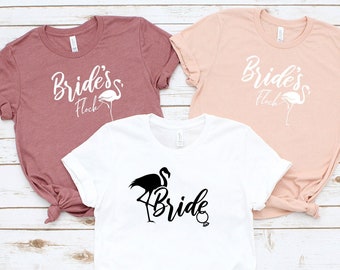 Brides Flock Shirts, Funny Bachelorette Party Shirts, Flamingo Shirts, Flamingo Bachelorette Shirts, Bridal Party Shirts, Bridesmaid Gift