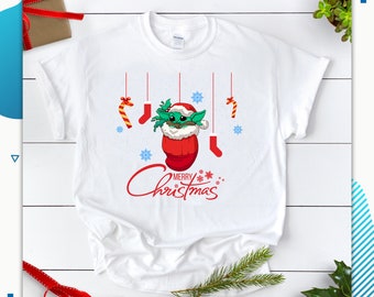 Christmas Baby Yoda Shirt, Baby Yoda Shirt, Christmas Gift, Quarantine Christmas Shirts, Ugly Christmas Sweater, Christmas Pajamas