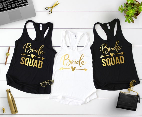 bride squad vest tops