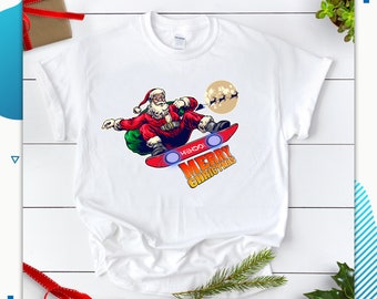Christmas Sweater Santa on Skateboard Back to the Future