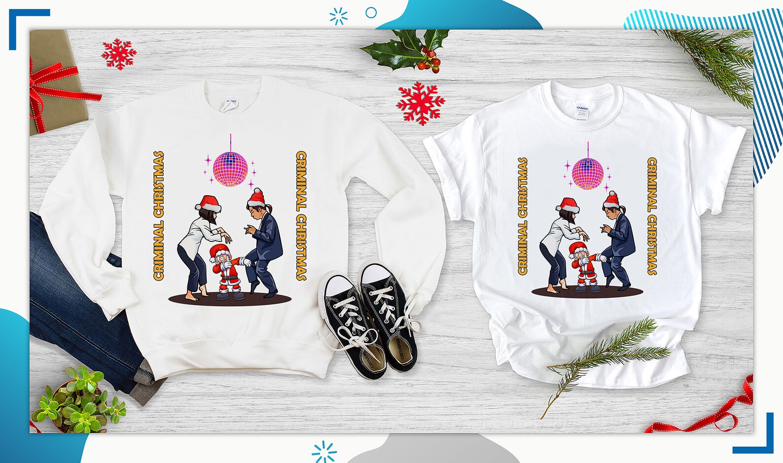 Pulp Fiction Christmas Sweater Pulp Fiction Funny Christmas - Etsy