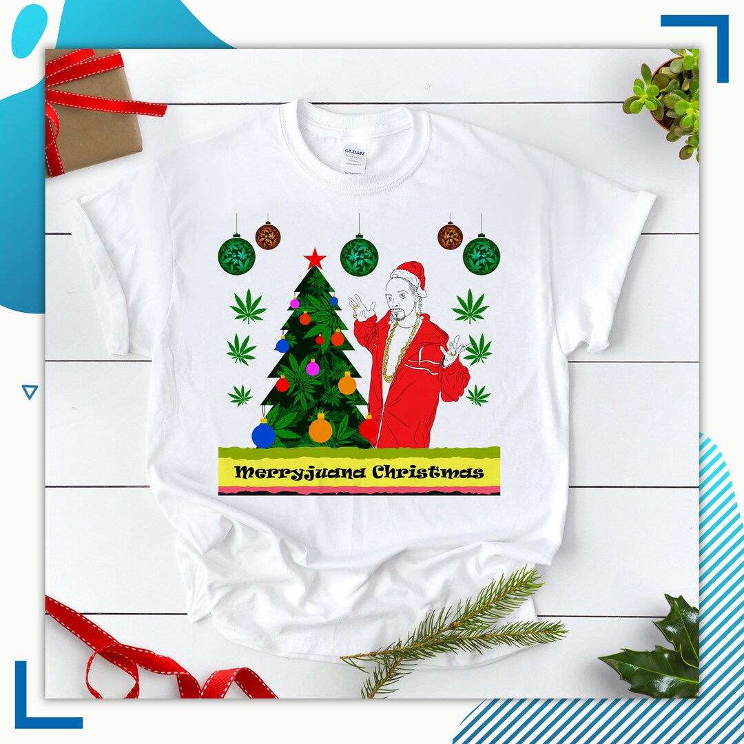 Snoop Dogg Christmas, рубашка Merryjuana Christmas Snoop Dogg Christmas Shirt Sweatshirt Funny