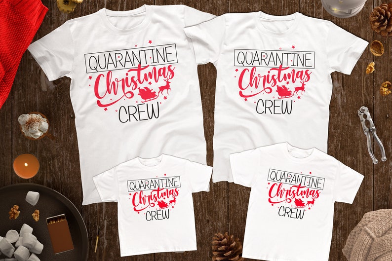 Quarantine Christmas Family Shirts Quarantine Christmas Crew Etsy