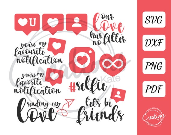 Download Instalove Graphics Bundle 11 Digital Files Svg Dxf Png Etsy