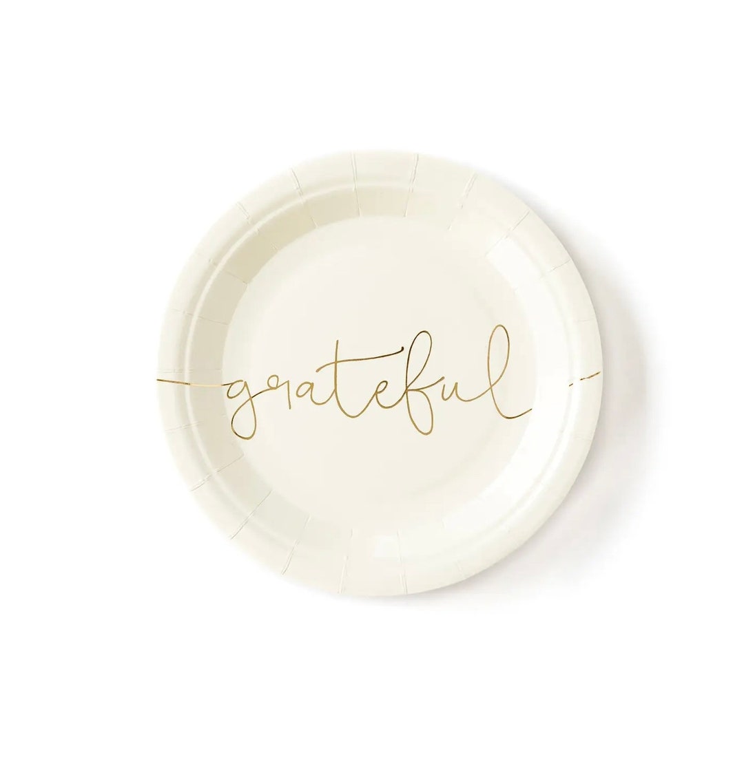 Grateful/thankful Appetizer Plates Etsy