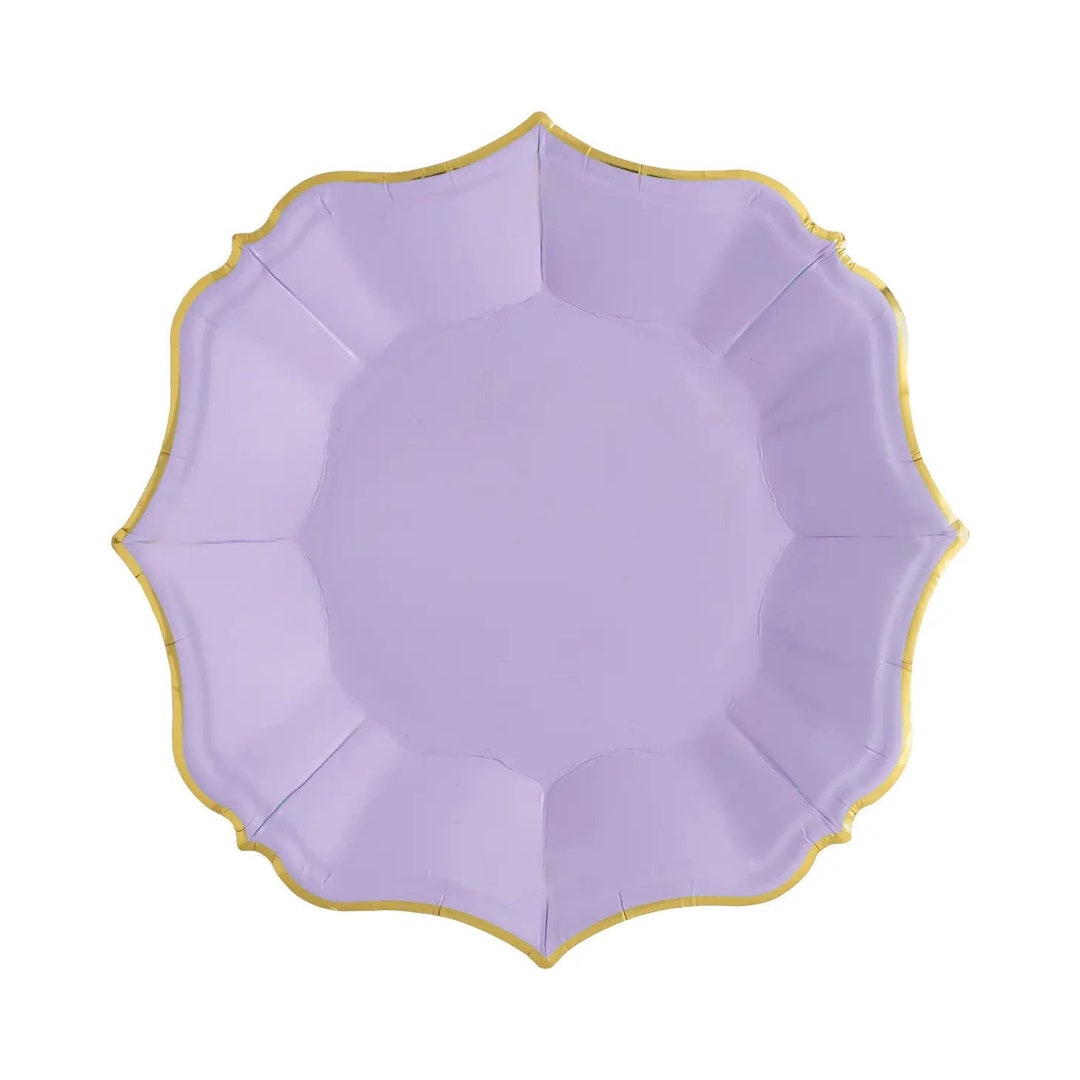 Lilac Elegant Paper Plates Easter Plates Lavender Paper Plates Etsy