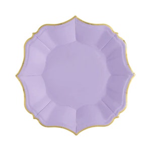 Lilac Elegant Paper Plates - Easter Plates - Lavender Paper Plates -