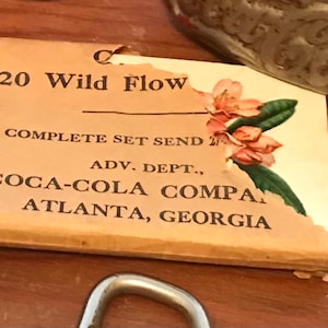 1923 Coca Cola Wild Flower Cards Complete Set of 20