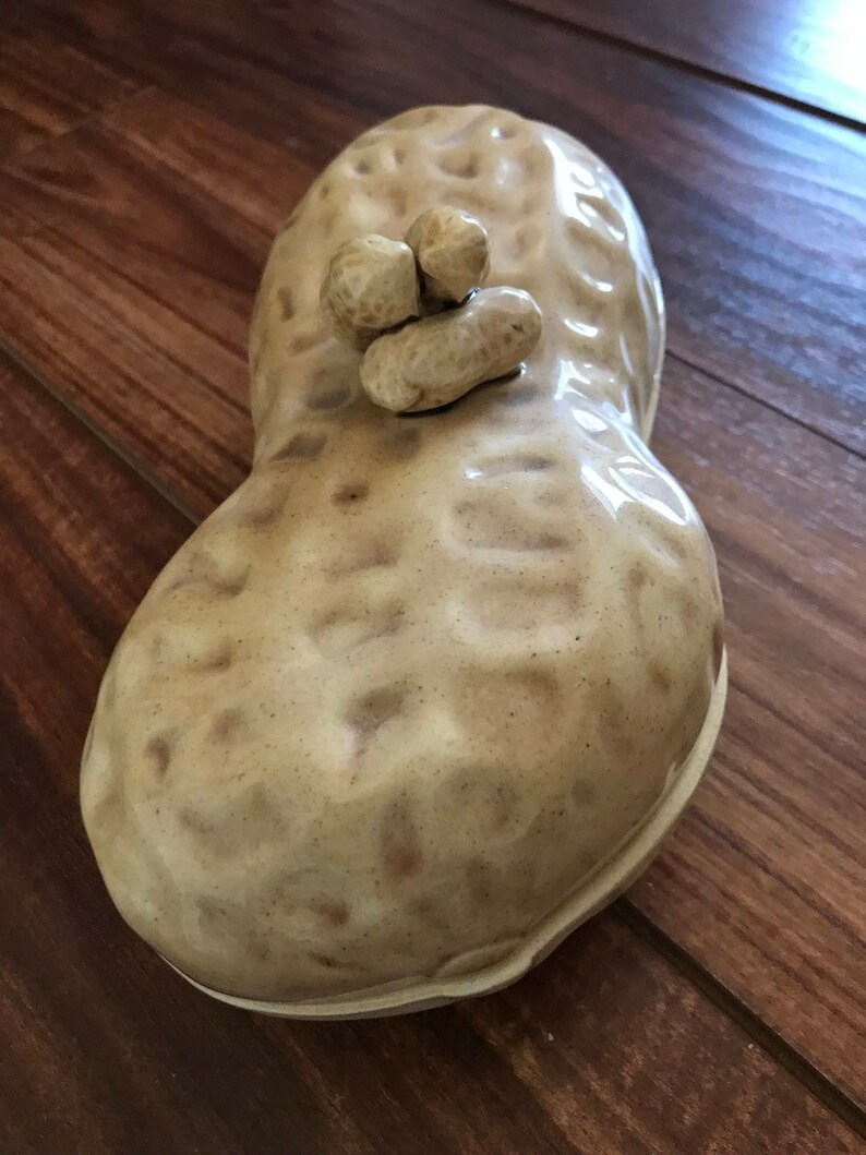 Cute Ceramic Peanut Shaped Bowl With Lid Etsy