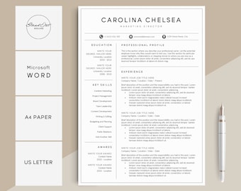 Resume Template Etsy