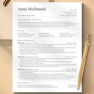 ATS Friendly Resume Template Word, Pages, Google Docs | Modern Clean, Easy to edit, Instant Download | Professional ATS Resume CV Template