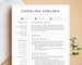 Resume Template | CV Template | Professional Resume Template for Word, Pages, Google Docs + Business Card | Lebenslauf Vorlage | 'CAROLINA' 