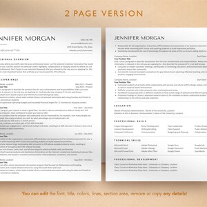 ATS Resume Template for Google Docs, Word, Pages, ATS Friendly Resume, ATS Compatible Resume Template, 2026 Resume Template image 3