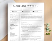 Nursing Resume Template & Cover Letter for Google Docs, Word, Pages + Business Card, Medical Resume, Resume for Doctors, RN Resume, Nurse CV